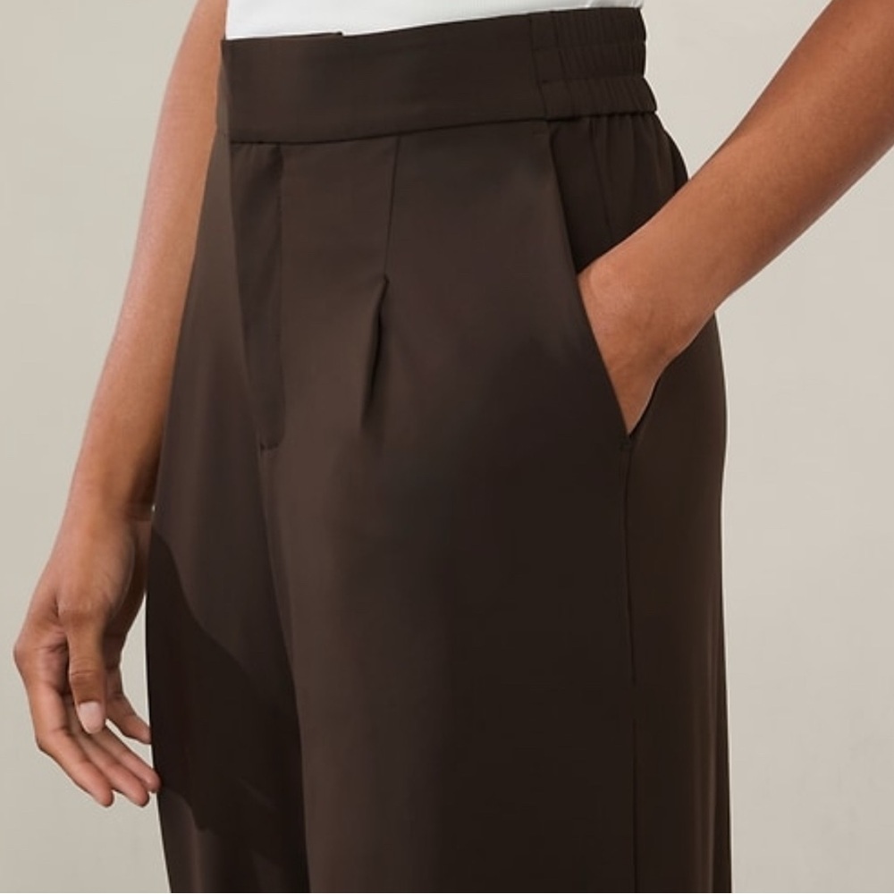 Athleta Truffle Brown wide pinnacle Women's Pants - Picture 3 of 7
